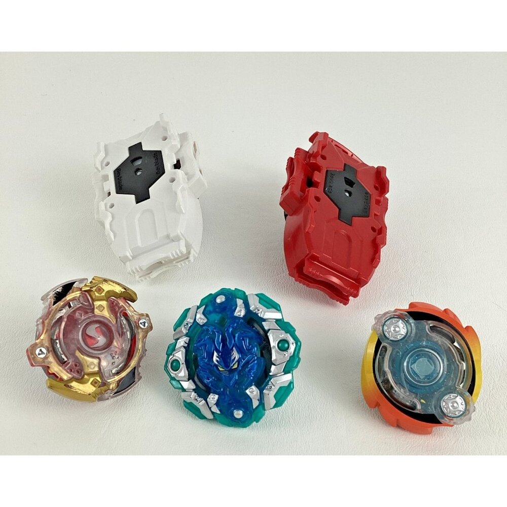 Beyblade Burst Spinning Top Figures Toy Launchers Hasbro Game Custom 3 Top Lot